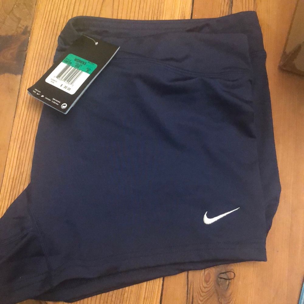 Nike Dri-fit spandex volleyball shorts blue